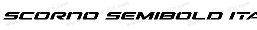 Scorno SemiBold italic字体转换